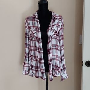 Charlotte russe soft flannel blouse